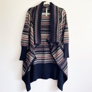Anthropologie Wilster Wool Cashmere Waterfall Open Front Cardigan Sweater Small